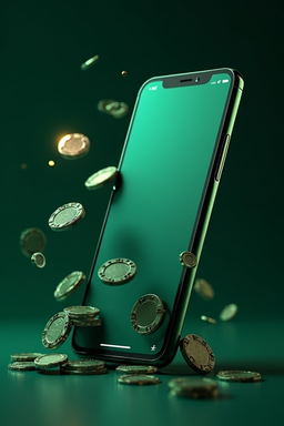 Smartphone mit Casino-App